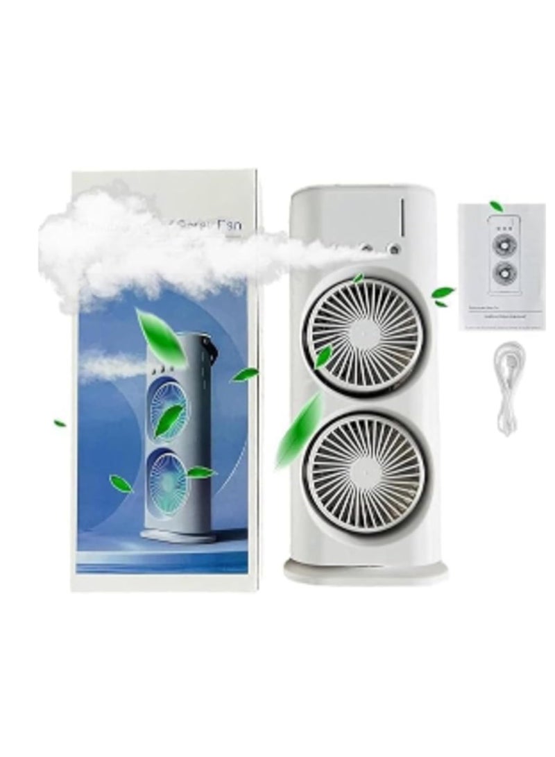 DubaiGallery Air Conditioning Fan, Double-Ended Portable Quiet Desktop Table Cooling Fan, Portable Personal Air Conditioner for Office Dormitory Bedroom Travel Car - Image 2