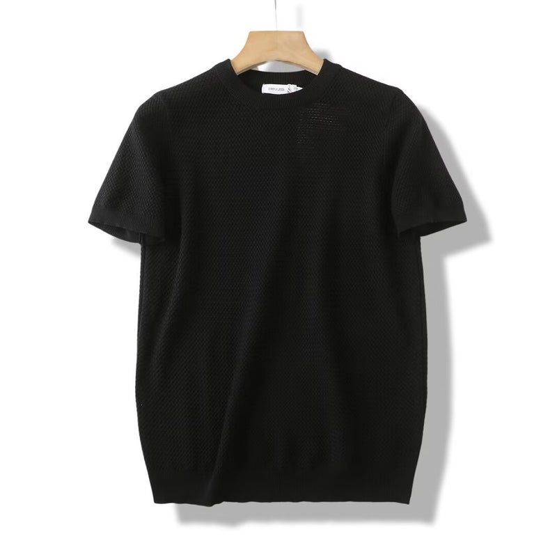 Short-Sleeved T-Shirt Men'S Ins Trendy Brand Hip-Hop Style Round Neck Bottoming Shirt Top Summer - Image 1