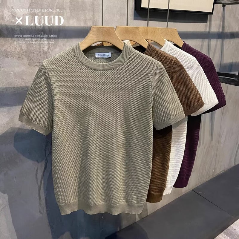 Short-Sleeved T-Shirt Men'S Ins Trendy Brand Hip-Hop Style Round Neck Bottoming Shirt Top Summer - Image 2