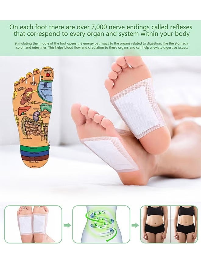 BUPY 10 foot patches, ginger oil bamboo charcoal foot patches, foot care patches, effective foot health patches, improve sleep quality - Image 3
