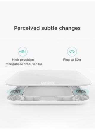 Lenovo Smart Scale  ,  Digital Bathroom Scale,LED Display, Tempered Glass,180kg Capacity ,lbs/kg - view 4
