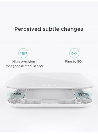 Lenovo Smart Scale  ,  Digital Bathroom Scale,LED Display, Tempered Glass,180kg Capacity ,lbs/kg - view 2