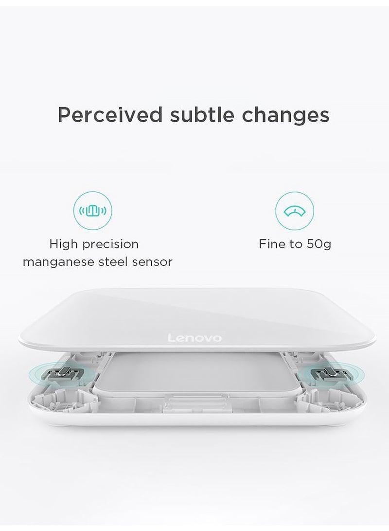 Lenovo Smart Scale  ,  Digital Bathroom Scale,LED Display, Tempered Glass,180kg Capacity ,lbs/kg - Image 2