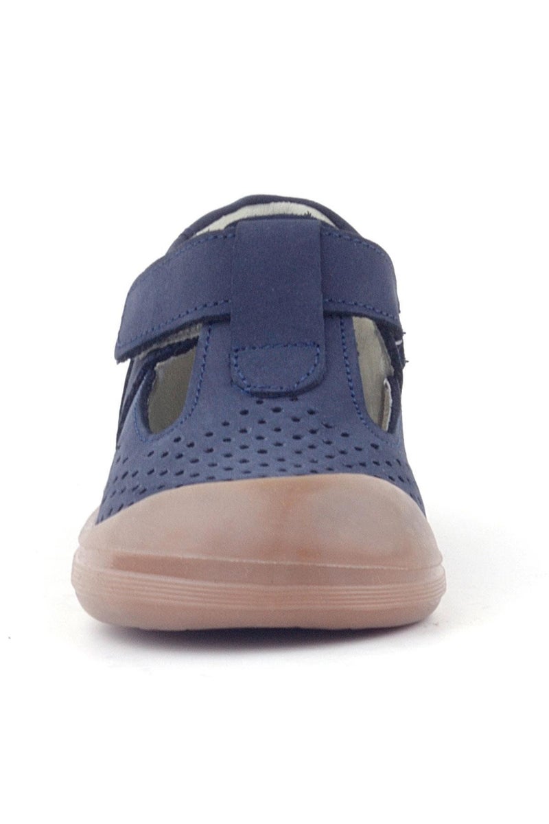 Rakerplus Raker Plus Sean Anatomical Children's Sandal in Genuine Leather, Dark Blue, with Velcro Strap - Image 4