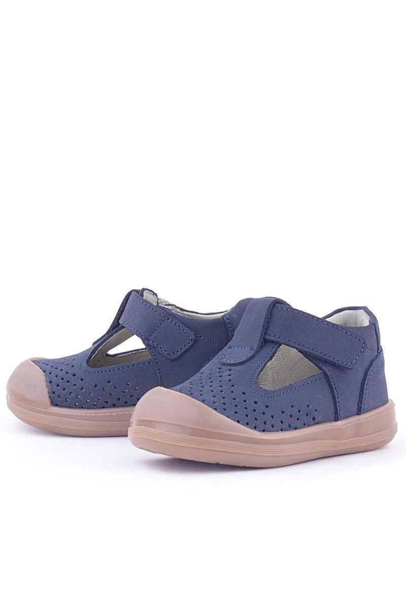 Rakerplus Raker Plus Sean Anatomical Children's Sandal in Genuine Leather, Dark Blue, with Velcro Strap - Image 5
