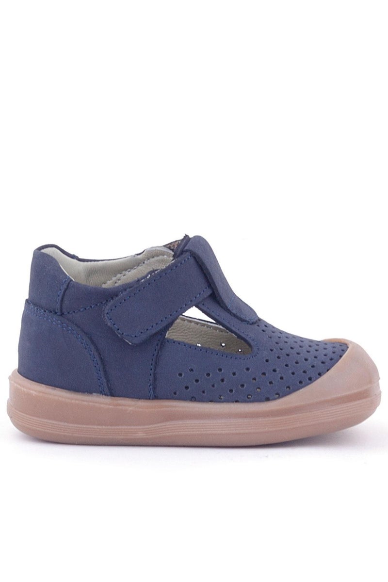 Rakerplus Raker Plus Sean Anatomical Children's Sandal in Genuine Leather, Dark Blue, with Velcro Strap - Image 3