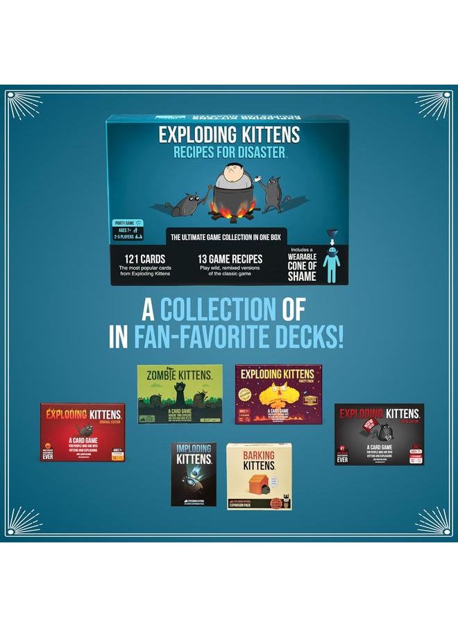Bluejw - Exploding Kittens Recipes For Disaster 2 To 5 Players Ages 7+ UP 15 Minutes To Play Deluxe High Stakes Card Game Party Game Family Game Night Kid And Adult Card Game - Image 1