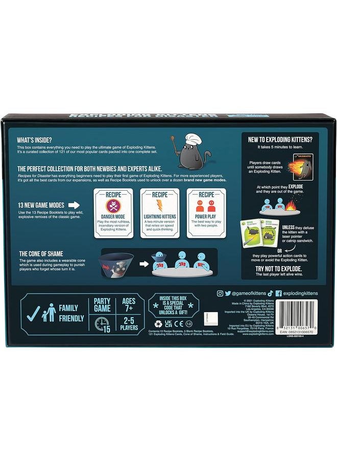 Bluejw - Exploding Kittens Recipes For Disaster 2 To 5 Players Ages 7+ UP 15 Minutes To Play Deluxe High Stakes Card Game Party Game Family Game Night Kid And Adult Card Game - Image 1