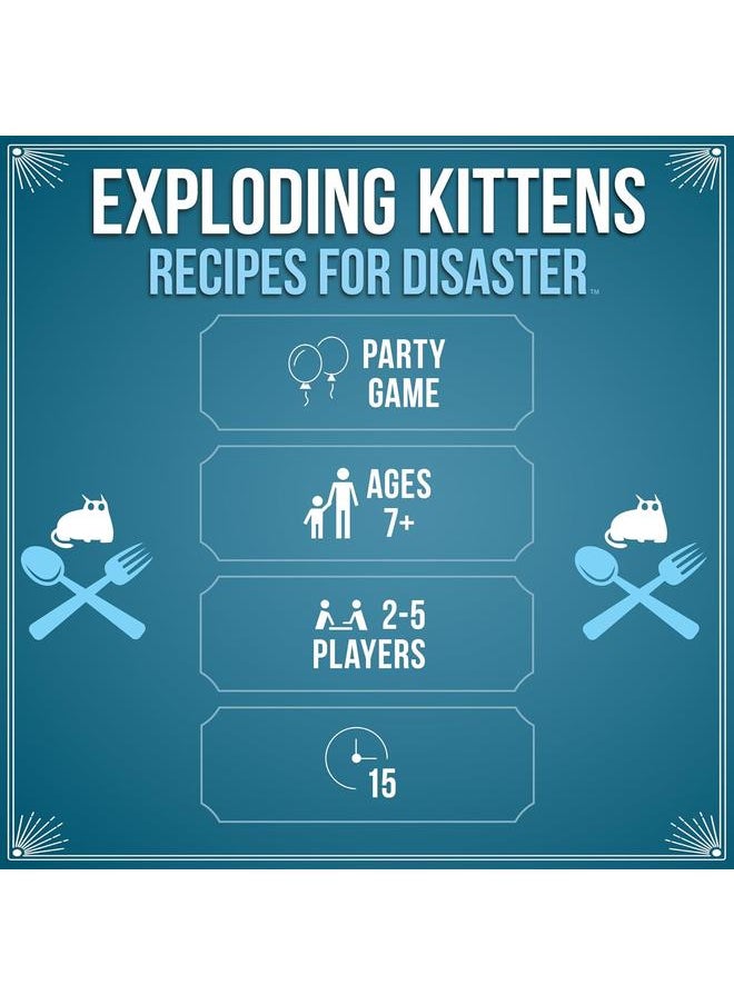 Bluejw - Exploding Kittens Recipes For Disaster 2 To 5 Players Ages 7+ UP 15 Minutes To Play Deluxe High Stakes Card Game Party Game Family Game Night Kid And Adult Card Game - Image 1