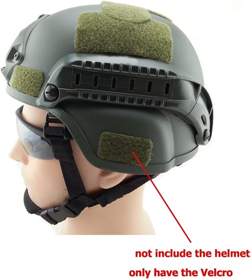 كلاراكو ملصق كلاركو، 9 قطع لاصق خلفي للخوذة، لاصق قوي، DIY، تكتيكي، باليستي، سريع، خوذة، خطاف رقعة، ملصق كلاركو، لون أخضر عسكري - Image 4