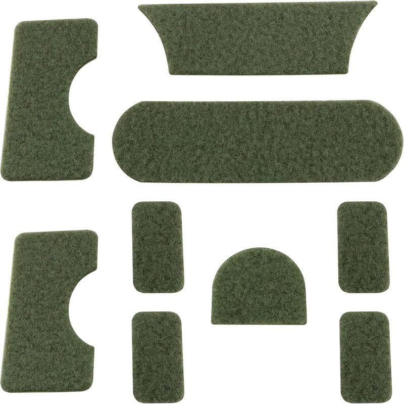 كلاراكو ملصق كلاركو، 9 قطع لاصق خلفي للخوذة، لاصق قوي، DIY، تكتيكي، باليستي، سريع، خوذة، خطاف رقعة، ملصق كلاركو، لون أخضر عسكري - Image 1