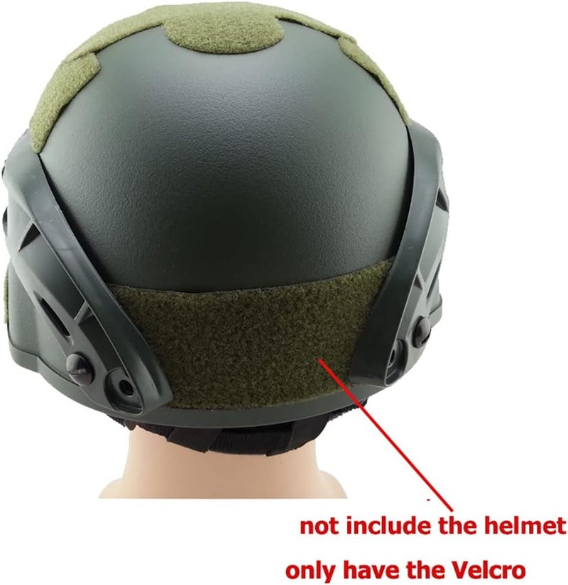 كلاراكو ملصق كلاركو، 9 قطع لاصق خلفي للخوذة، لاصق قوي، DIY، تكتيكي، باليستي، سريع، خوذة، خطاف رقعة، ملصق كلاركو، لون أخضر عسكري - Image 5