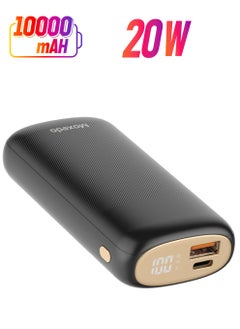 Moxedo Porta-Go Powerbank 10,000 mAh 20W Power Delivery USB-A/USB-C Ports with LED Battery Display Compatible for for iPhone, iPad, Airpods, Android and Samsung
