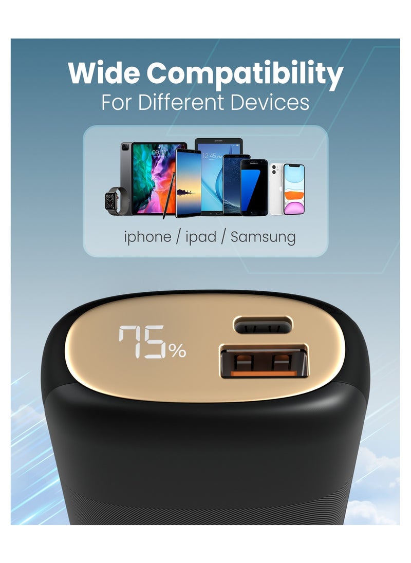 Moxedo - Moxedo Porta-Go Powerbank 10,000 mAh 20W Power Delivery USB-A/USB-C Ports with LED Battery Display Compatible for for iPhone, iPad, Airpods, Android and Samsung - Image 1