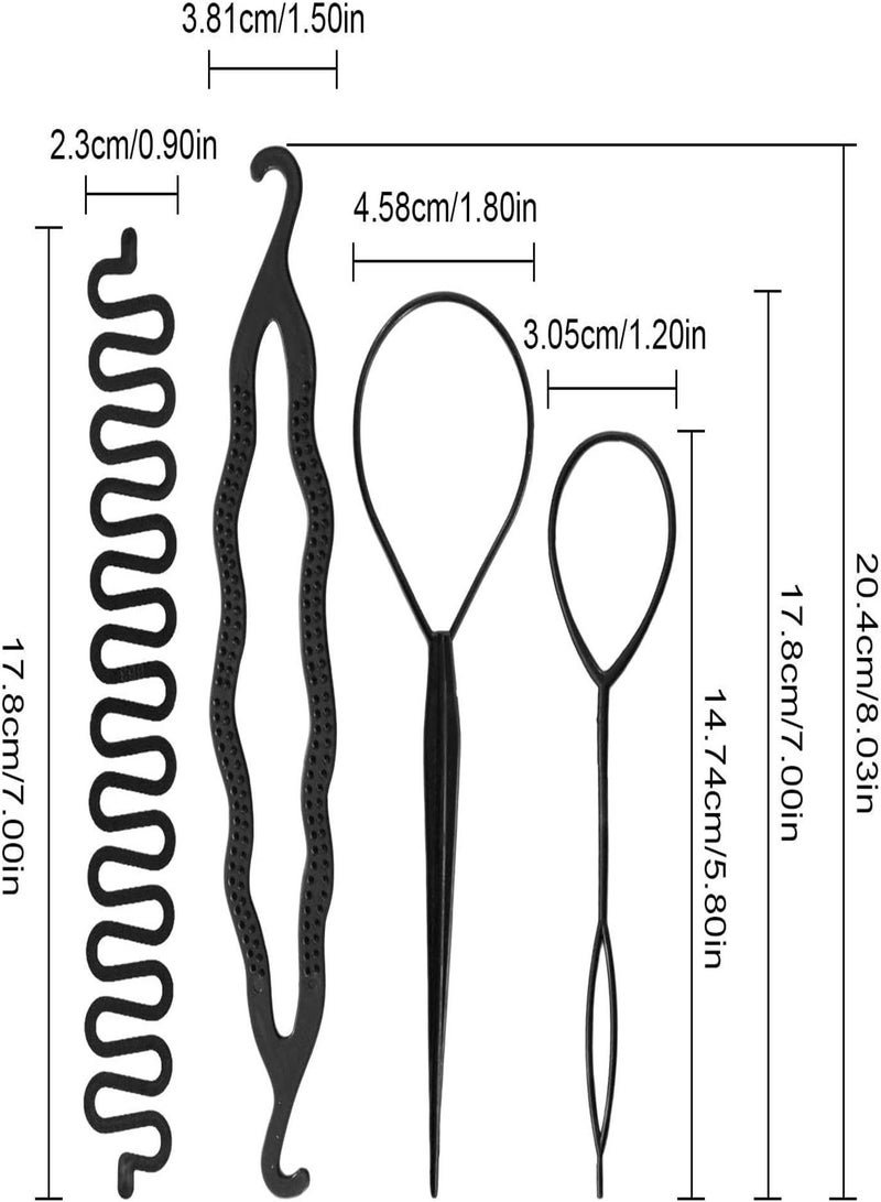 GGOOT Hair Styling Braiding Tools | / Set Braid Tool for Hair - Women Hairstyle Accessories for Long, Short, Curly, Straight Hairs for Friends, Classmates, Classmates - Image 4