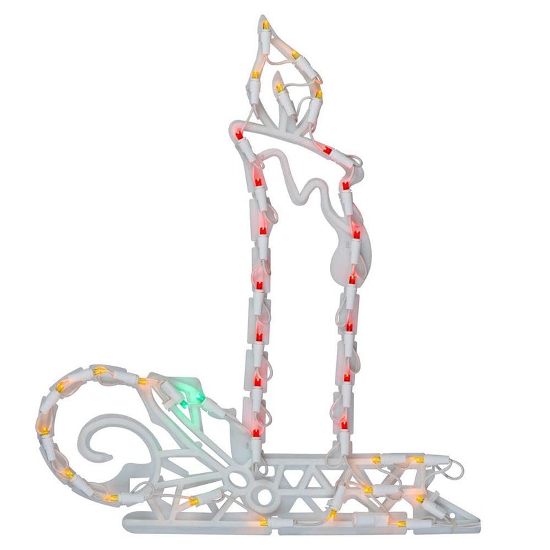 Vickerman 17 Candle Window Dcor with 35 MultiColored LED Lights