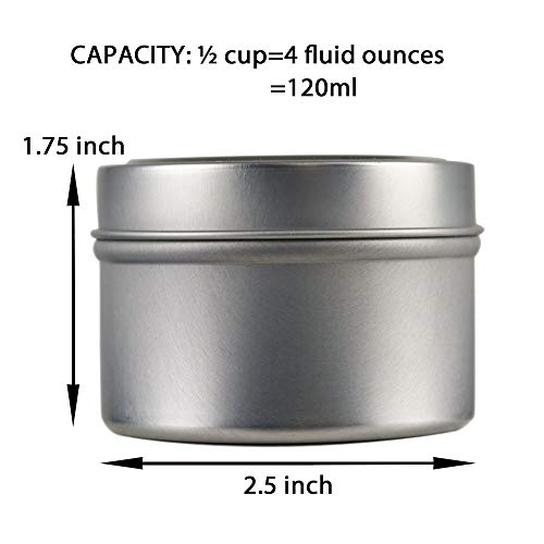 EricX Light Candle Tin 24 Piece, 4 oz, for Candle Making - Image 3