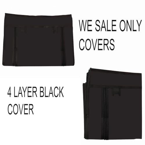 PHILOSHOP 4 Layer Shoe Rack Cover Portable Foldable Shoe Stand Non-Woven Zipper Fabric Cover (Black) - Image 5