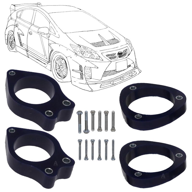 AUTOACER Complete LevellingLift Kit 40mm 16 Spacers for Front Rear Stuts made in very Highgrade Polyurethane PU fits Matrix Corolla Avensis Prius Primeo Voltz Year 20022019