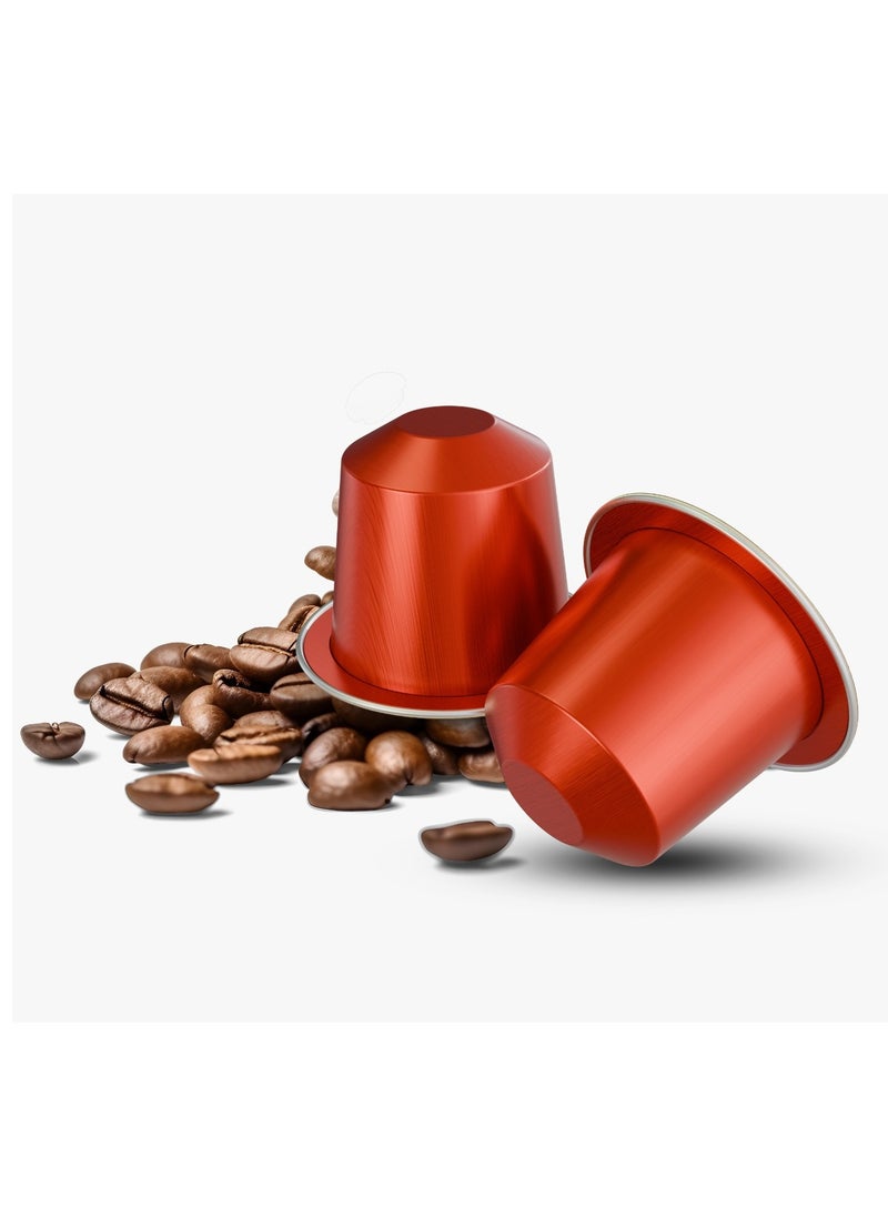 LePRESSO Aluminum Capsules for Nespresso Blended 10pc Ethiopian Gold Blend Floral and Fruity Flavors/Roasted Ground  Coffee Capsules / 100% Arabica Perfection / Aluminum Capsules / Medium Roast - Red  - Image 4