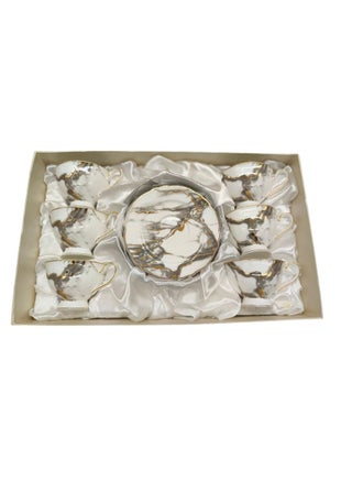 Pilsco Ceramic Cup and Saucer 12Pcs Set 6 Cups With 6 Saucers-180ML