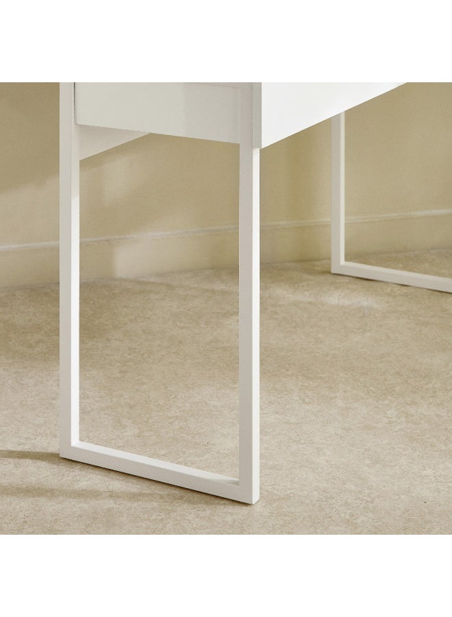 Home Box White 2-Drawer Study Console Desk - Image 5