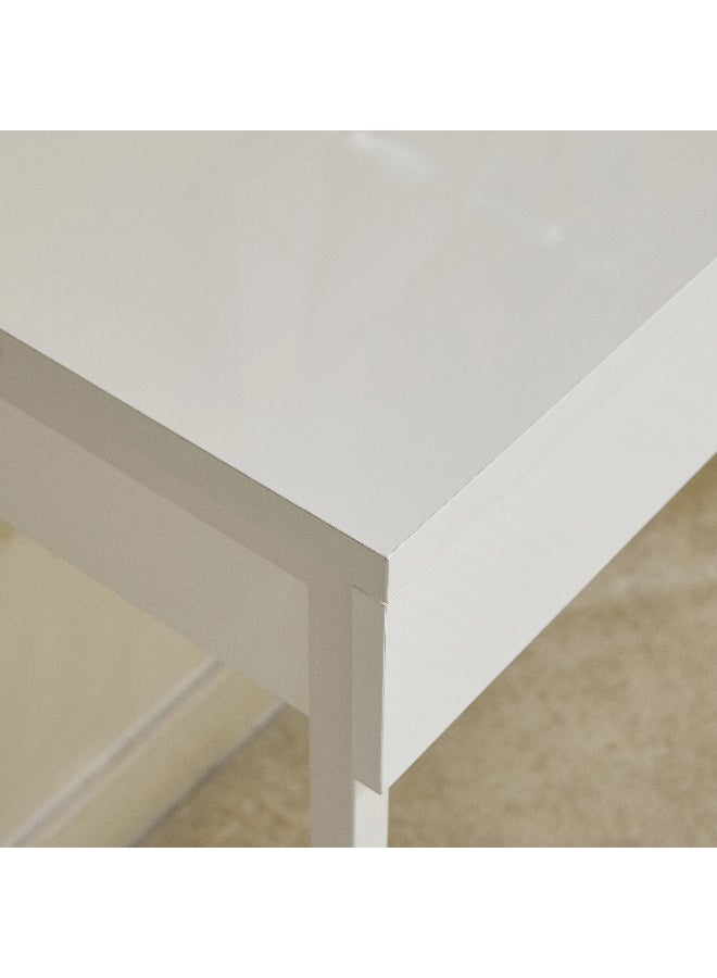 Home Box White 2-Drawer Study Console Desk - Image 4