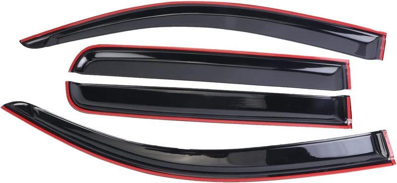 WONSABON Window Visors Rain Guards Deflector 4 Piece Set for 2015-2022 Chevy Colorado & GMC Canyon Crew Cab - Image 3