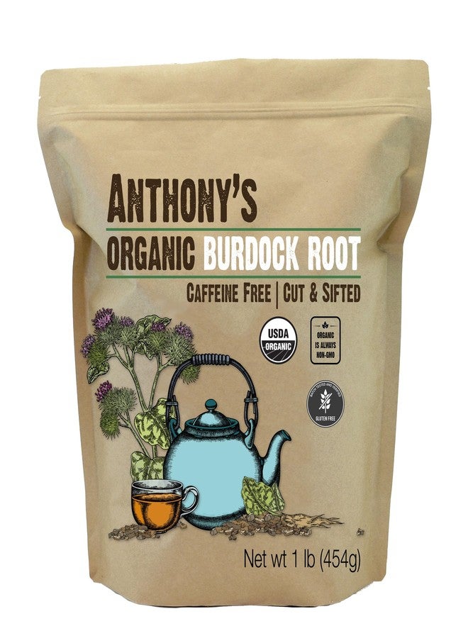 Anthony's Organic Burdock Root, 1 lb, Gluten Free, Cut & Sifted, Non GMO, Caffeine Free - Image 1