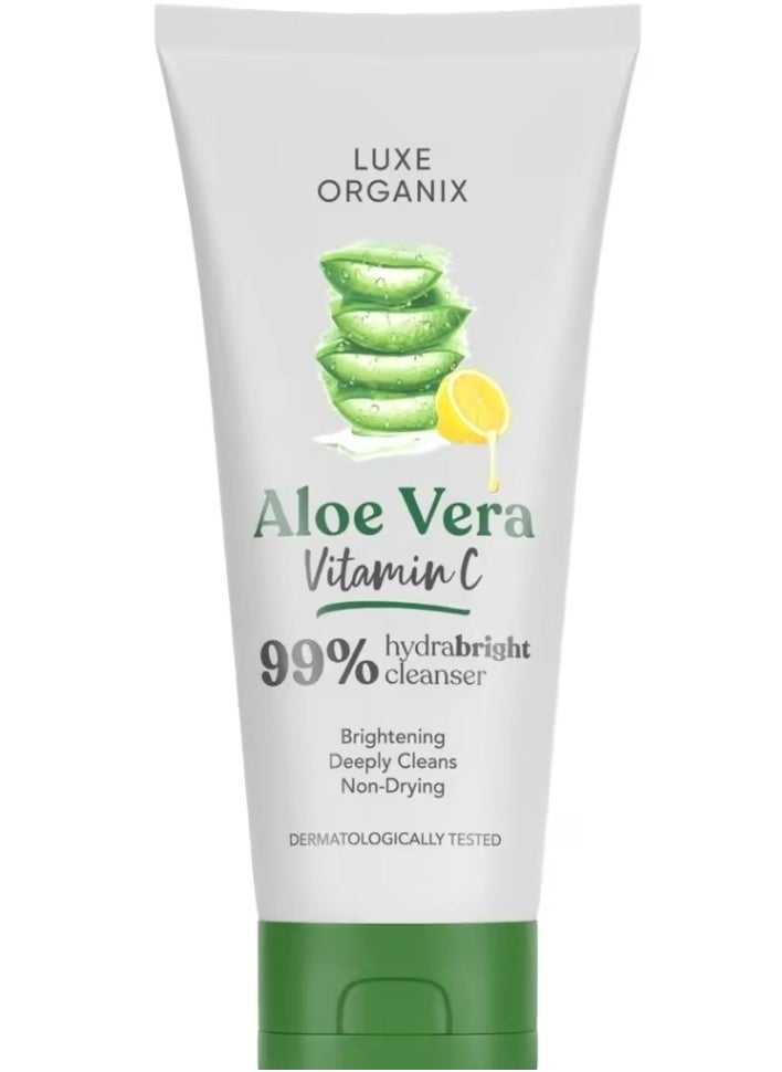 LUXE ORGANIX Luxe Organix 99% Aloe Vera Vitamin C Hydrabright Cleanser 120ml  - Image 1