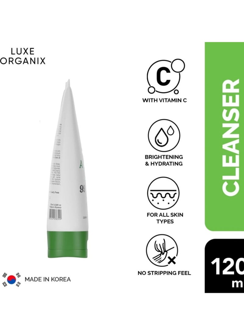 LUXE ORGANIX Luxe Organix 99% Aloe Vera Vitamin C Hydrabright Cleanser 120ml  - Image 4