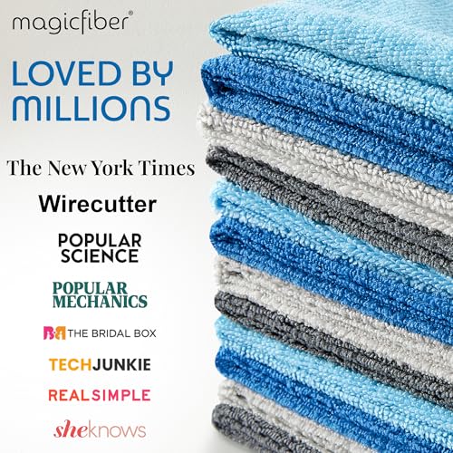 MagicFiber Microfiber Cleaning Cloth - Higher Quality, Larger Size - Micro Fiber Cloth for Cleaning Rags, Dust Cloths, Kitchen Dish Towels (12 Pack, 13”x11”) - Image 2