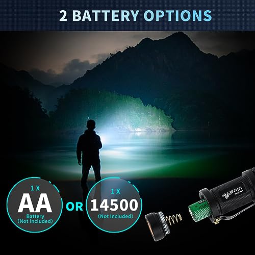 ULTRAFIRE 5 Pack SK68 Tactical and Small Flashlights,7w 3-Mode Pocket Torch Adjustable Focus Zoom Light Lamp - Image 5