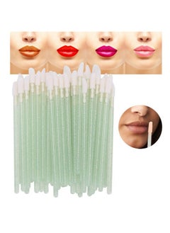 ZJchao 100Pcs/Set Disposable Lip Brushes Make Up Brush Lipstick Lip Gloss Wands Applicator Tool Makeup Beauty Tool Kits Green  - Image 2
