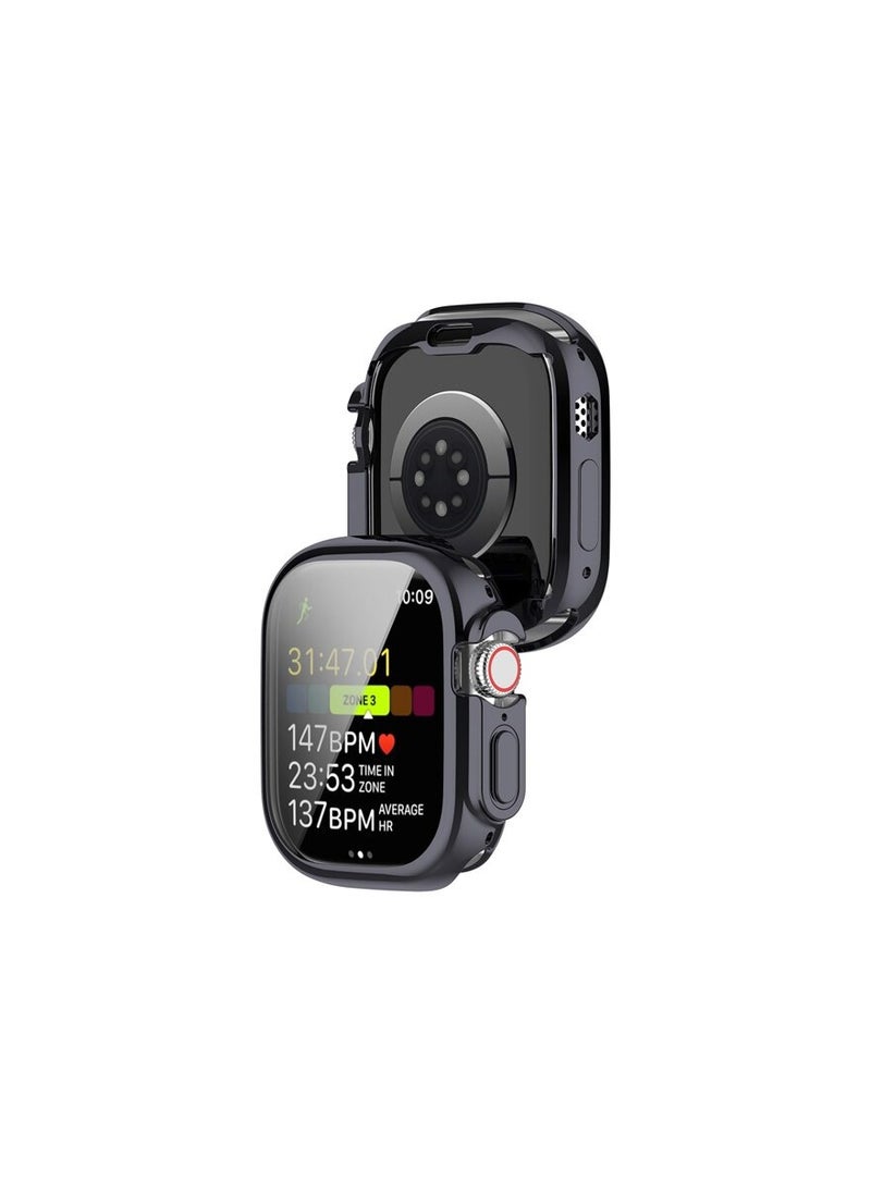 HEXABEX Apple Watch Ultra Case, Soft TPU Screen Protective Case for Apple Watch Ultra 49MM Black  - Image 2