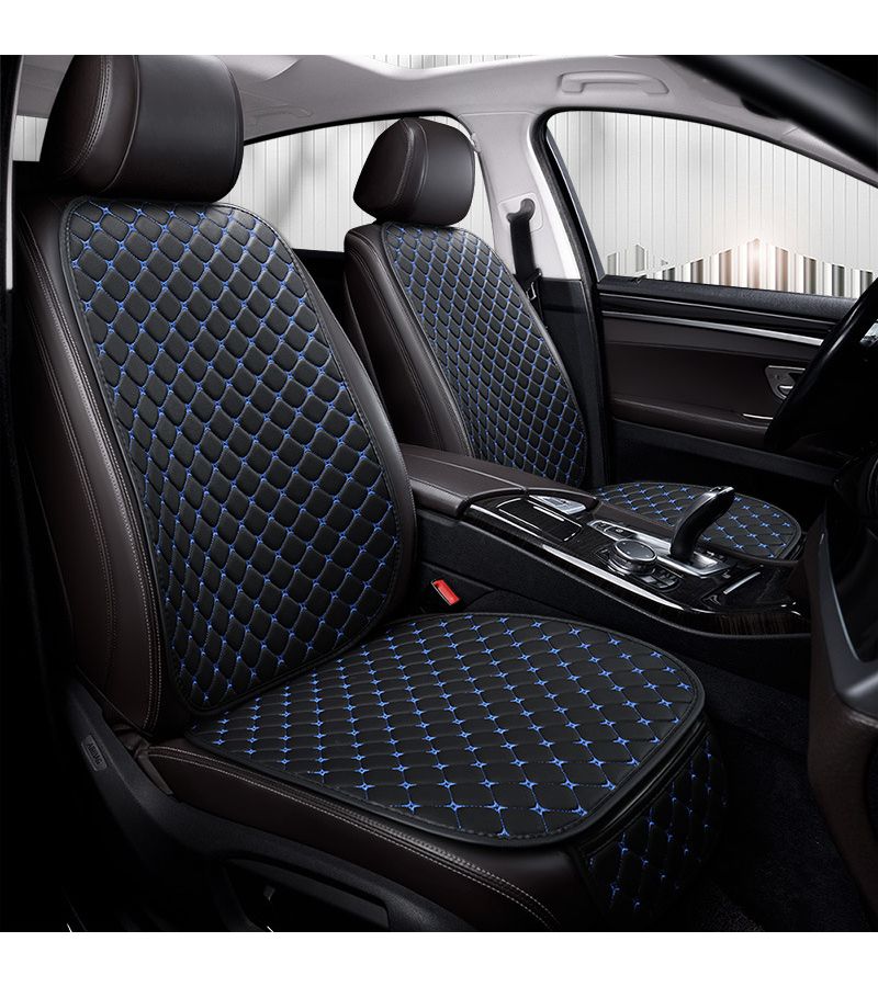 Red Embroidery PU Leather Car Seat Cushion 1pc Single Front Row Seat for Driver Passenger All Season Comfort - Image 4