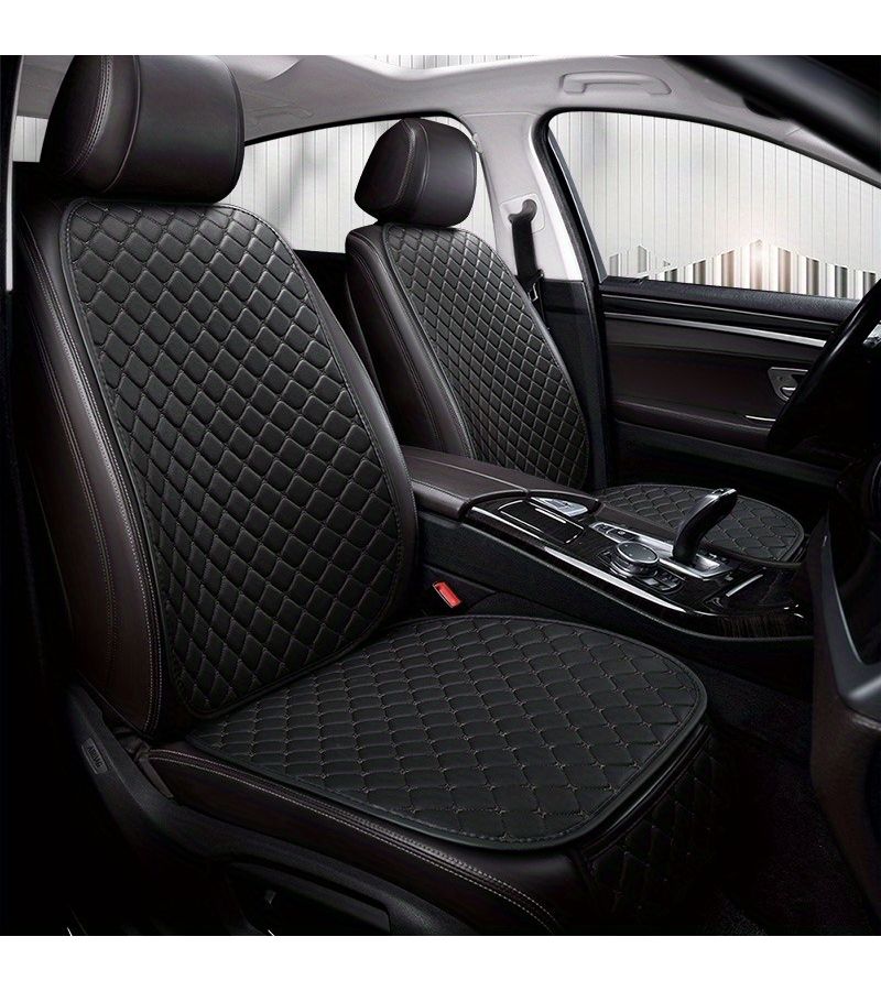 Red Embroidery PU Leather Car Seat Cushion 1pc Single Front Row Seat for Driver Passenger All Season Comfort - Image 5