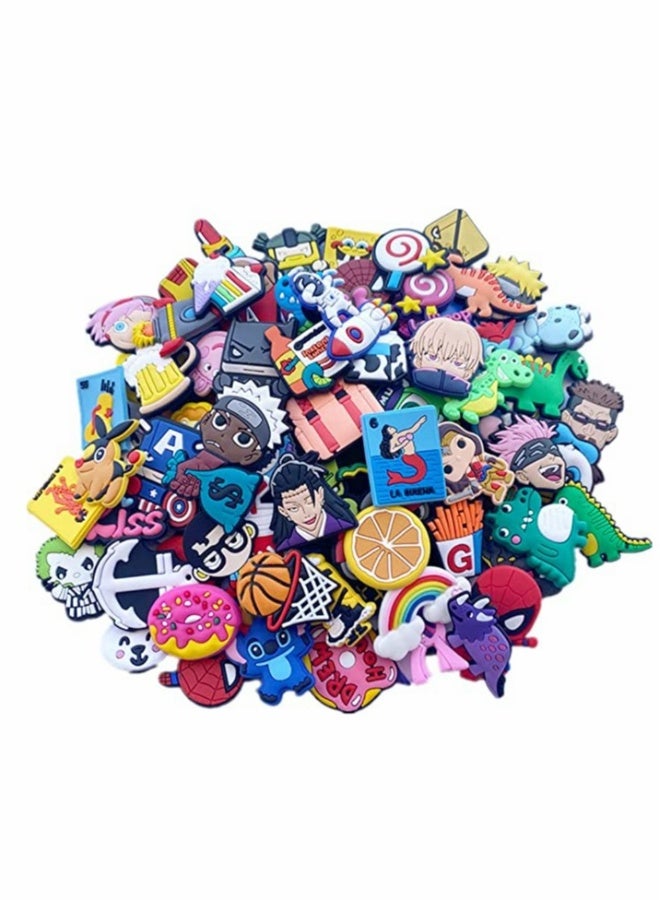 Shoe Decoration Charms 100 Pcs Random Different Shoe Charm for Croc Charm for Hole Hole Shoe - Image 4
