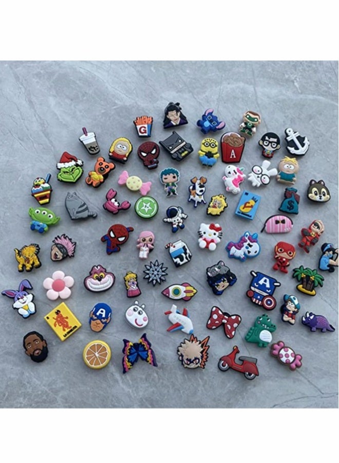 Shoe Decoration Charms 100 Pcs Random Different Shoe Charm for Croc Charm for Hole Hole Shoe - Image 2