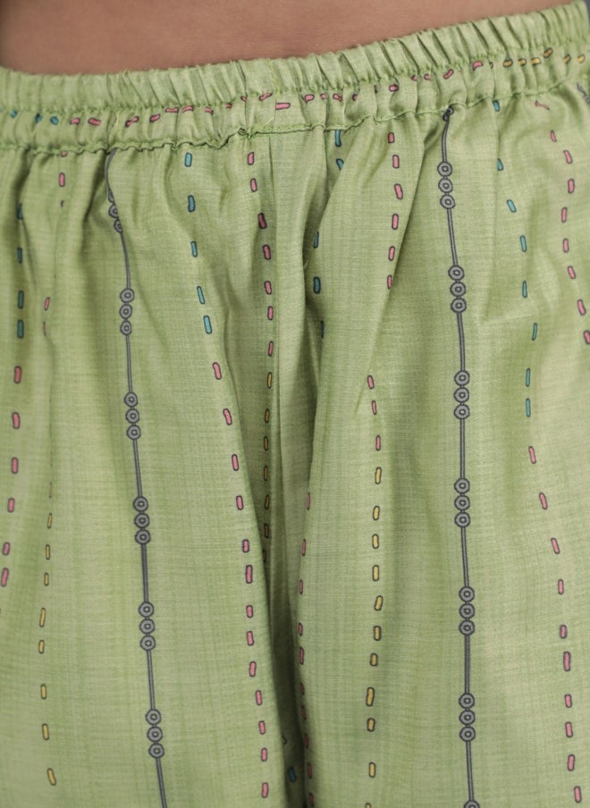 AKS Floral Printed Kurta Set for Girls - Image 3