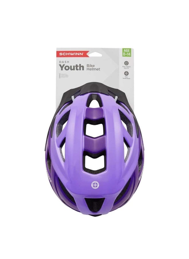 SCHWINN - Dash Youth Bike Helmet (52-56 Cm, Purple) - Image 1