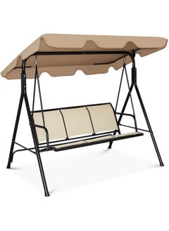 Universal Replacement Canopy 600D Oxford Cloth Waterproof Top Cover for Swing 2 & 3 Seater Sun Shade Garden Hammock Swing Canopy Cover Roof
