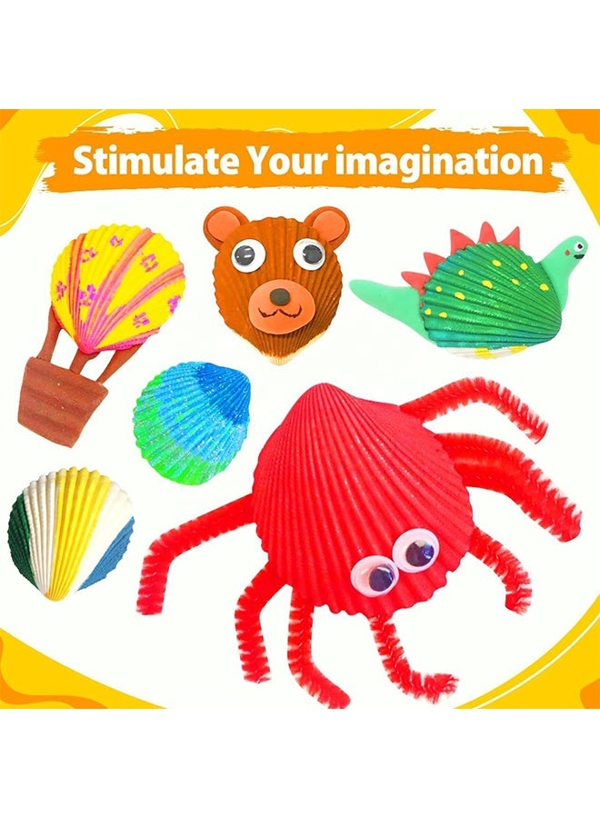 Beauenty Kids shell Painting Kit-Glow in The Dark-Arts & Crafts Gifts for Boys Girls Ages 3+ shell Craft Activities Kits - Creative Art Toys for Birthday Party Favors Prizes(28Pcs) ﻿ ﻿ ﻿ - Image 4