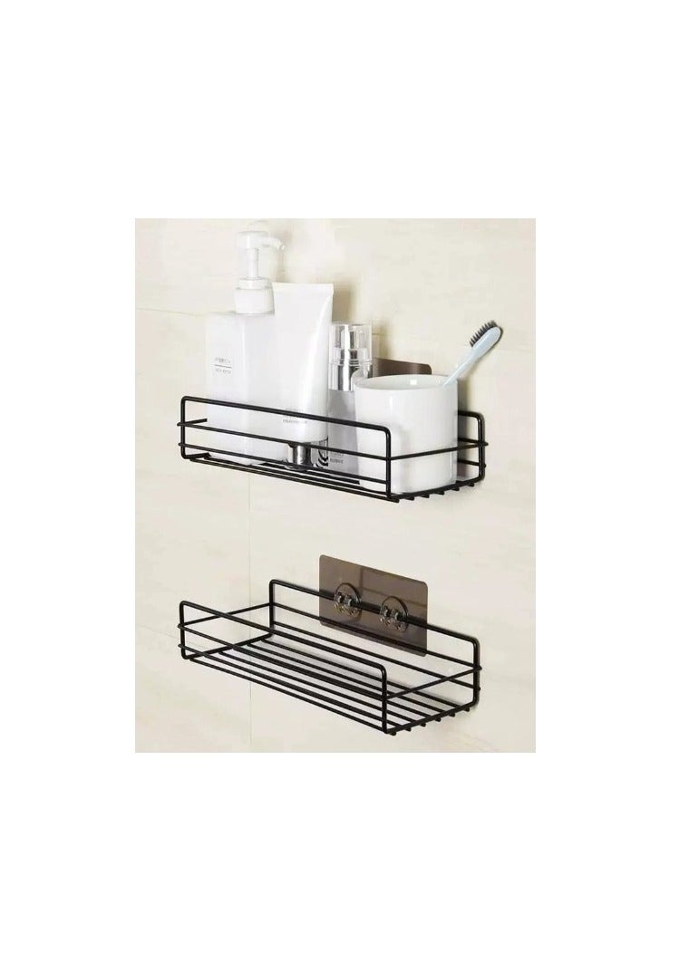 ALCOACH Kitchen Wall Mounted Bathroom Shelf No Drilling Storage Shelf, Super Adhesive Shower Shelf, Basket Storage Organizer for Bathroom Kitchen DA13 - Image 1