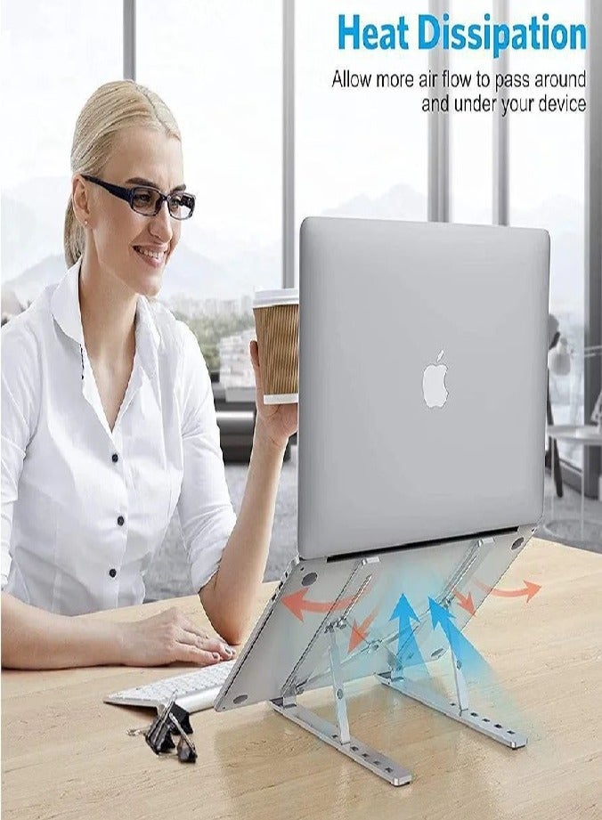 استاند وحامل لاب توب وتابلت قابل للتعديل معدن - Image 2