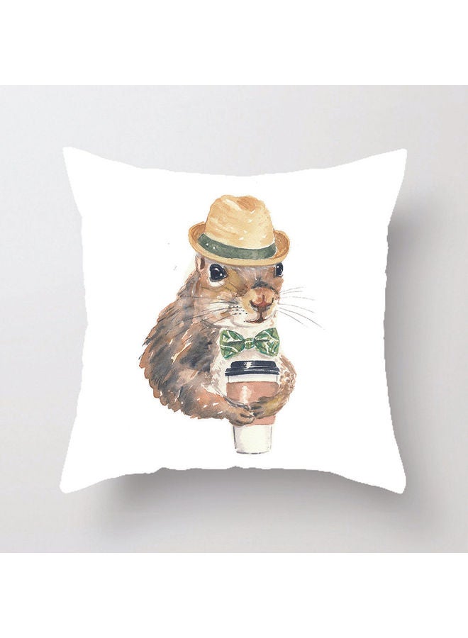 نيبمينينت غطاء وسادة ديكوري بطبعة أرنب متعدد الألوان