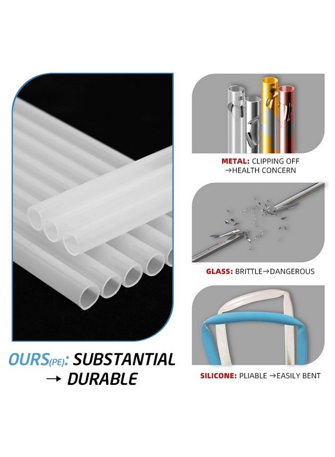 HASTHIP HASTHIP® 4 Pack Reusable Food PE Straw Set, Replacement Straws for 40 oz & Simple Modern Tumbler with Handle with Cleaning Brush for Cup Accessories  - Image 4