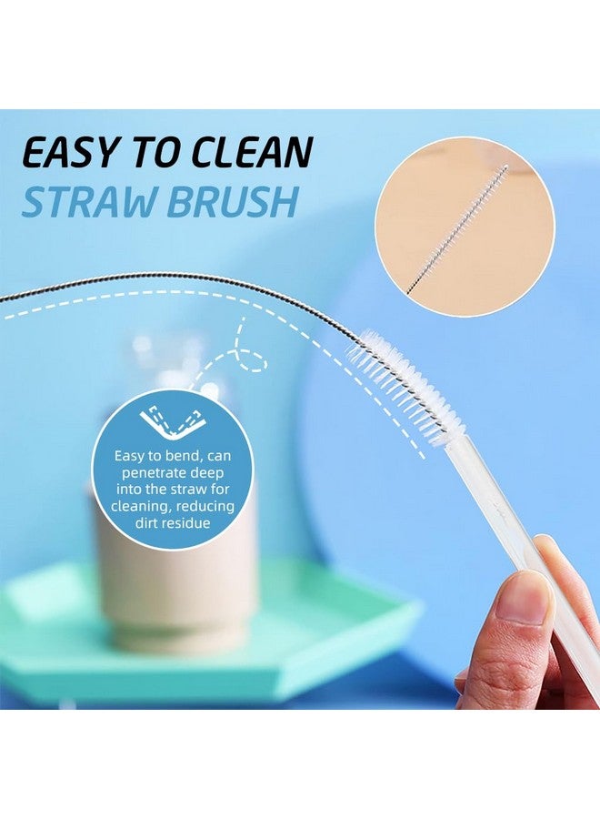 HASTHIP HASTHIP® 4 Pack Reusable Food PE Straw Set, Replacement Straws for 40 oz & Simple Modern Tumbler with Handle with Cleaning Brush for Cup Accessories  - Image 5