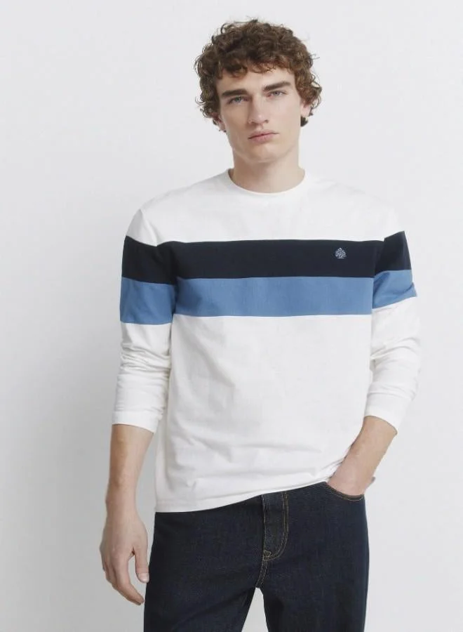 Springfield long sleeve piqué -shirt with cutouts on the chest, sleeve and back.
