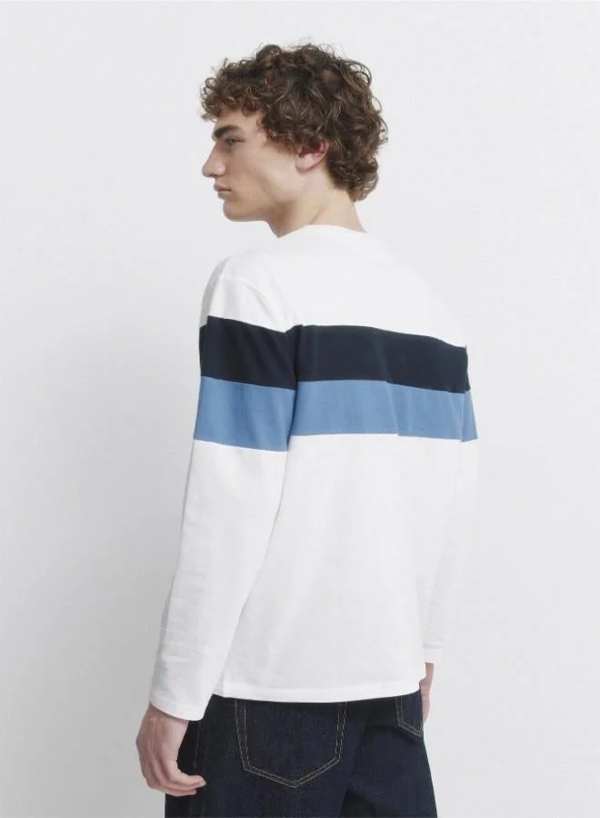 Springfield  long sleeve piqué -shirt with cutouts on the chest, sleeve and back. for Men | Best Price UAE